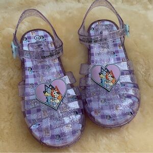 Bluey Glittery Jelly Sandals Girl size 11